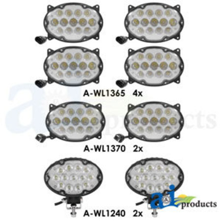 A & I PRODUCTS Light Kit, LED, 8 Lights 0" x0" x0" A-WL789KT